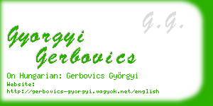 gyorgyi gerbovics business card