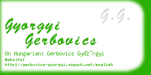 gyorgyi gerbovics business card